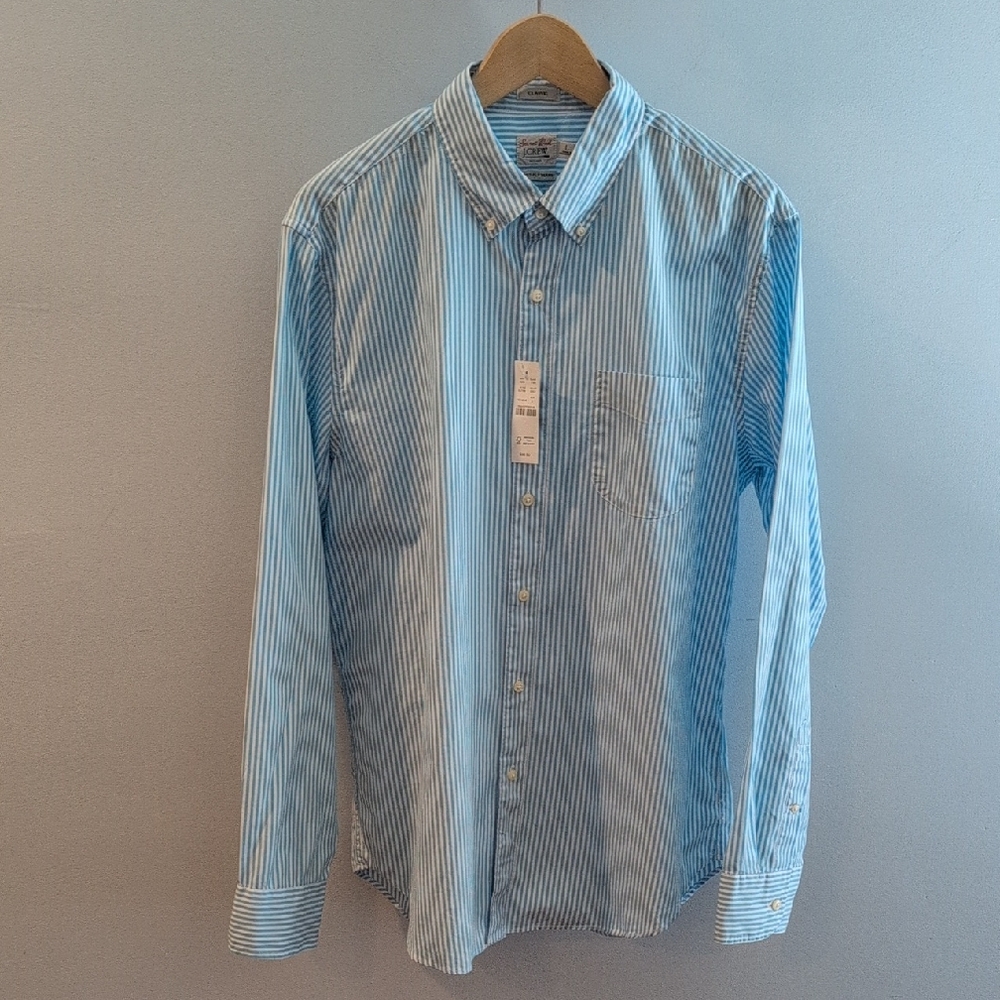 J. Crew Men's Large Classic Fit Long Sleeve Button Down Shirt NWT Style #BJ706